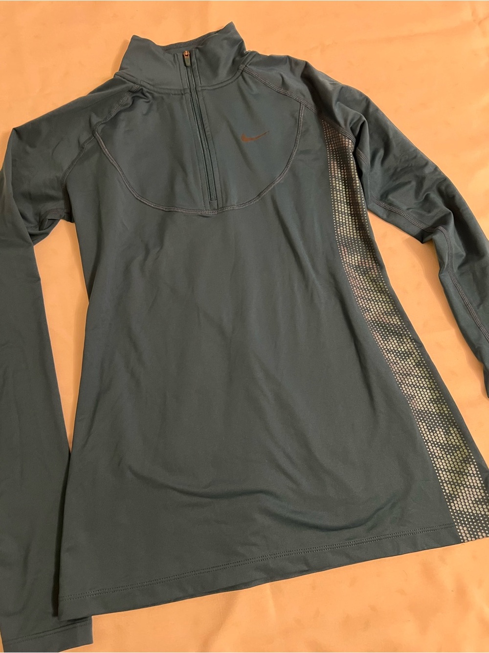 Nike Women’s Teal Half-Zip Long Sleeve Athletic Top